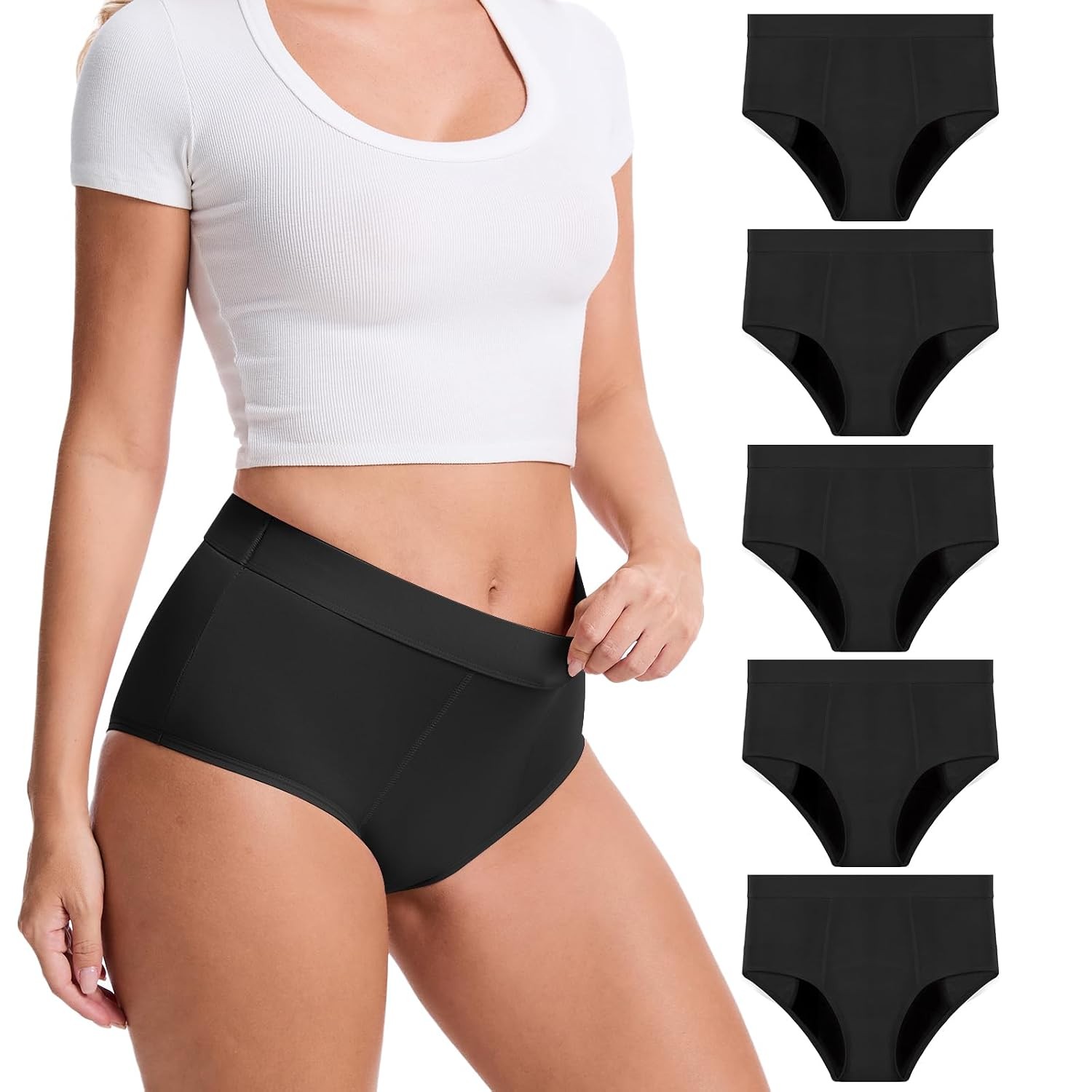 Leak Proof Period Underwear for Women Heavy Flow Washable Plus Size Period Panti