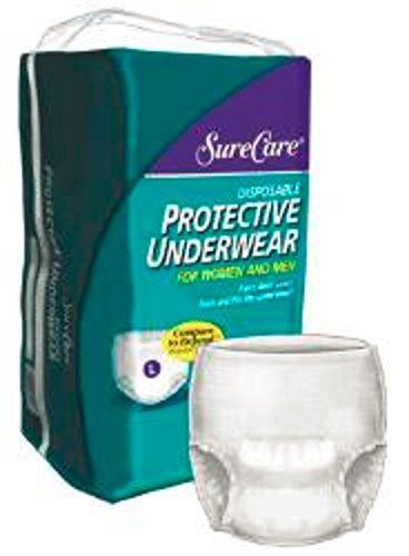 Surecare Protective Underwear, Large, Heavy Absorbency Pull On, 1615 – Case of 7