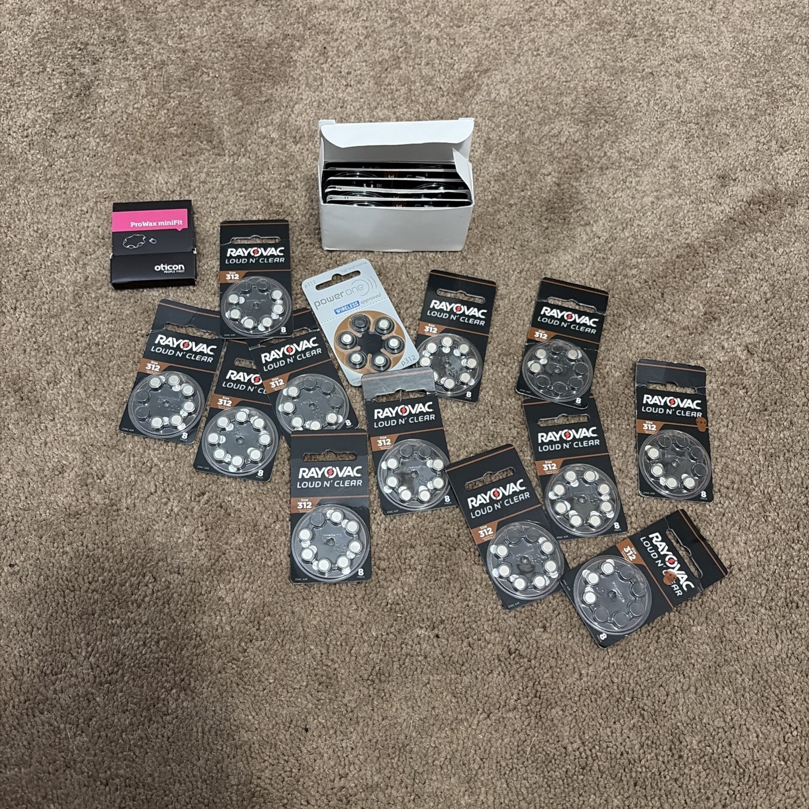 RAYOVAC Loud N’ Clear 312 Hearing Aid Batteries 23 Packs of 8 ea.