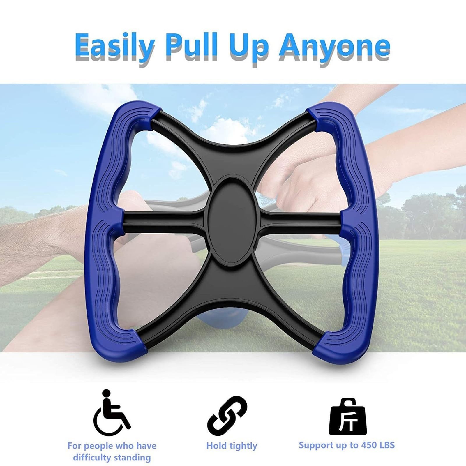 Portable Lift Aid for Seniors & Elderly – Heavy-Duty Bed Grab Bar with Non-Sl…