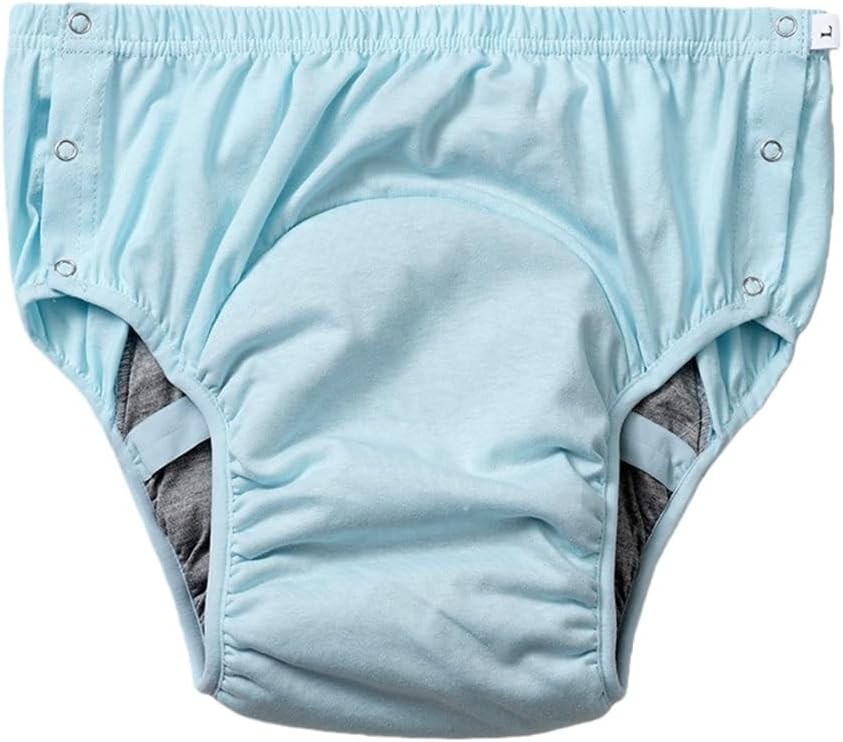 Women’s Leakproof Care Briefs Reusable Incontinence Underwear Side Snap Closures