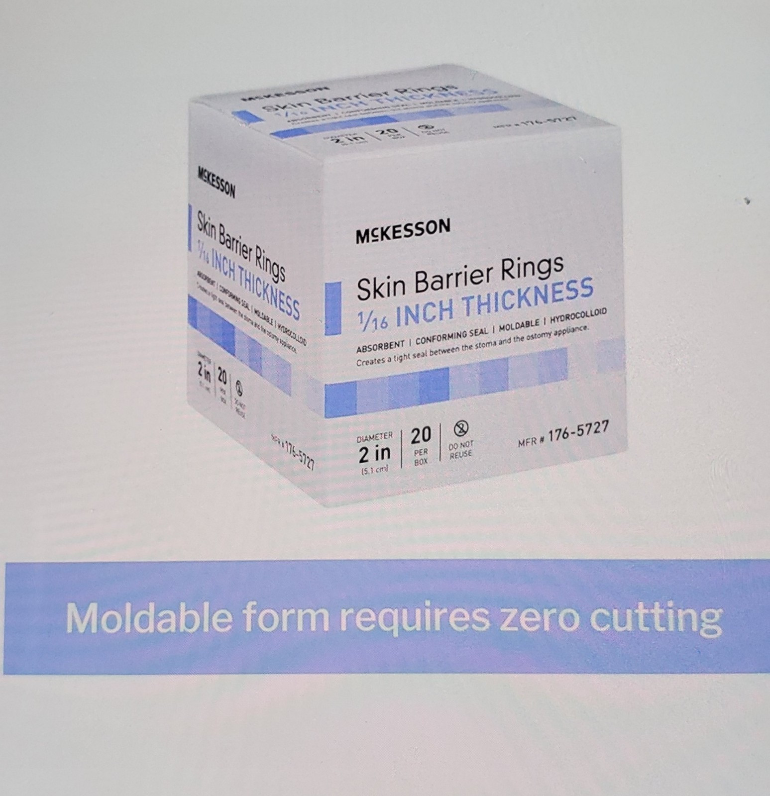 McKesson Moldable Standard Skin Barrier Ring For Ostomy 20 per Box