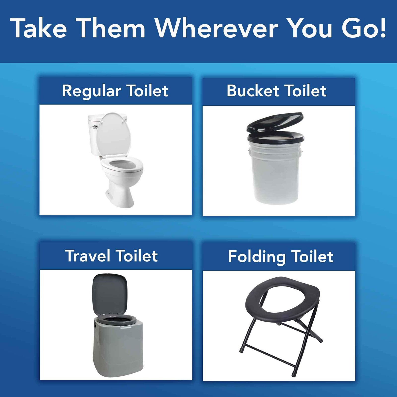 Carebag Toilet Bowl Liners with Absorbent Pad 20 Count– Leak Resistant –