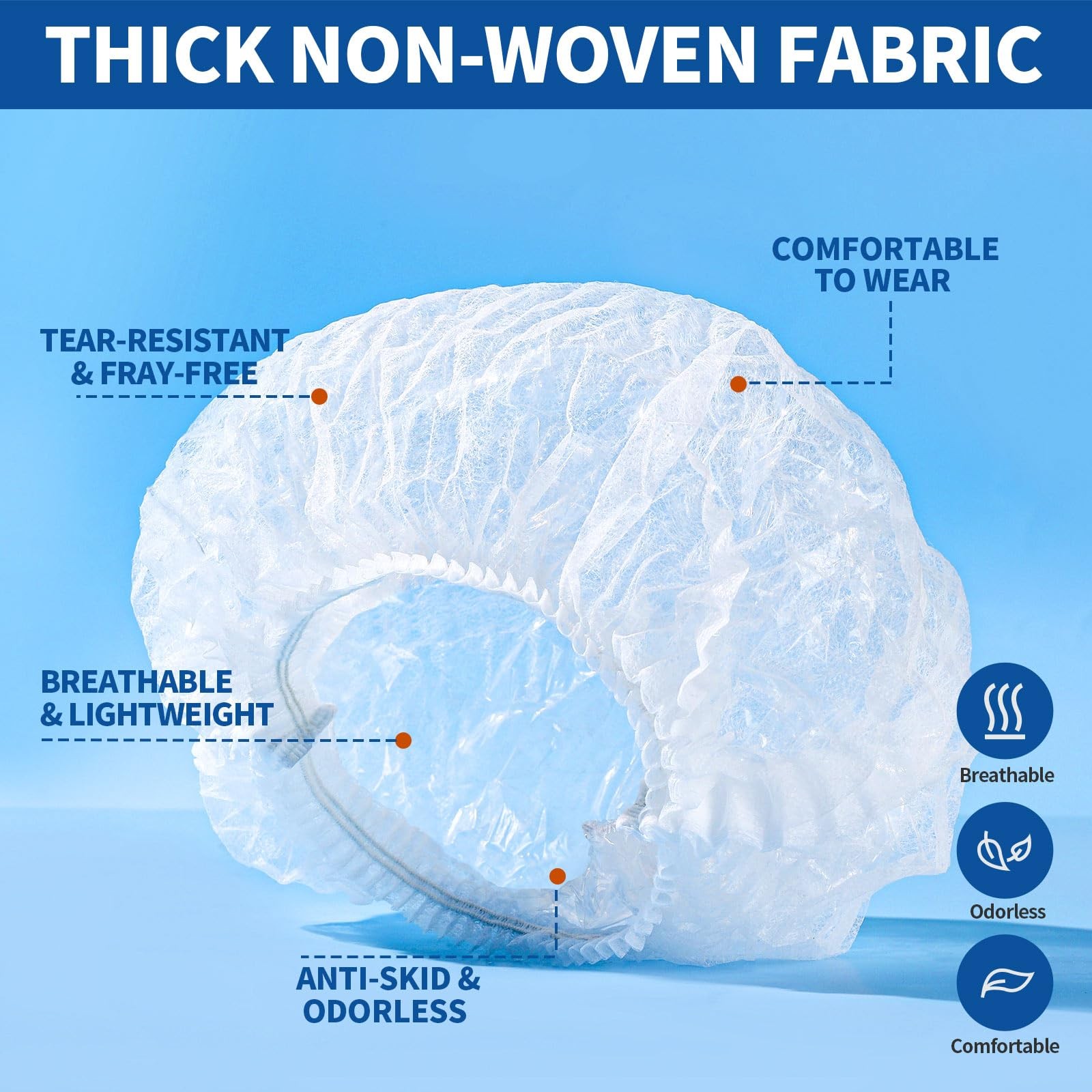 Hair Net, Hair Nets for Food Service Workers, 50PCS Hairnets for Foodservice,…
