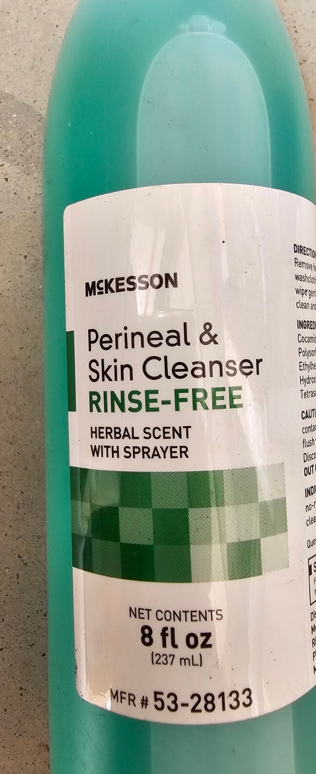 Perineal Wash (3pk) Rinse-Free Herbal Scent Liquid Skin Cleanser McKesson NEW