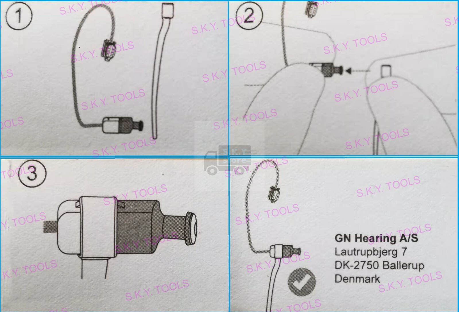 Sport lock for Resound SureFit 3 Receiver, Resound ONE Hearing Aids (Pack of 4)
