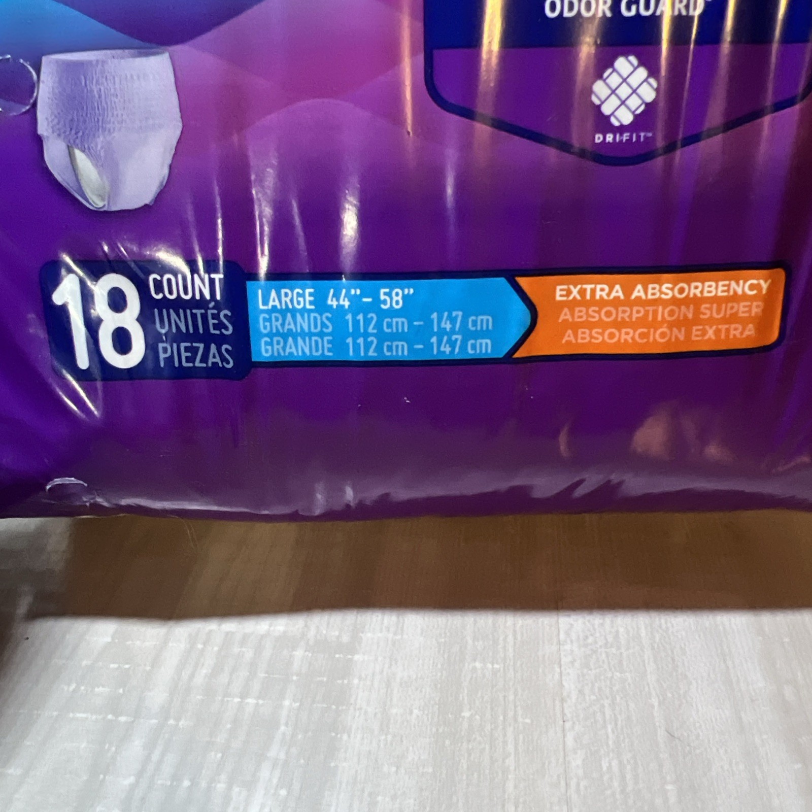 Prevail Per-Fit Daily Underwear L Women Extra Absorbency Odor Guard 18Ct PFW-513