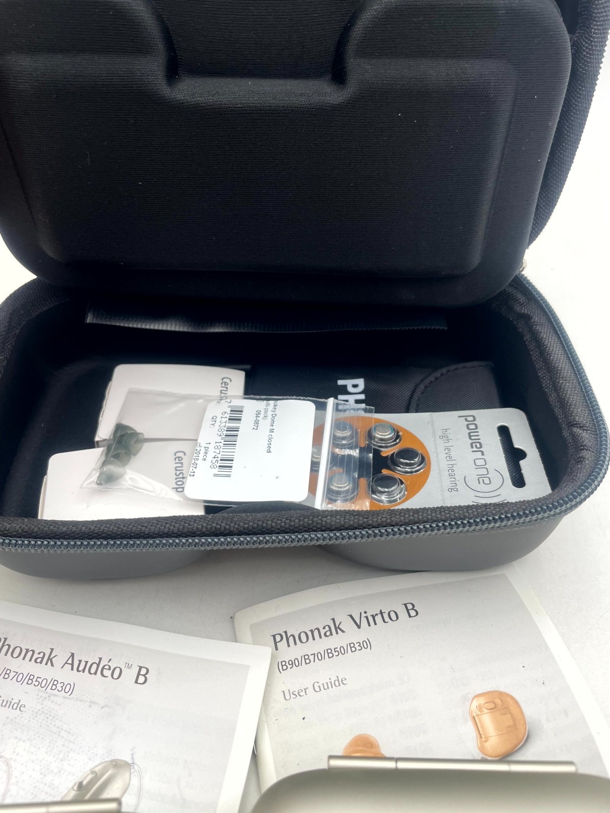 2-Pack Phonak Audeo B & Virto B Hearing Aids Beige Battery Powered with Case