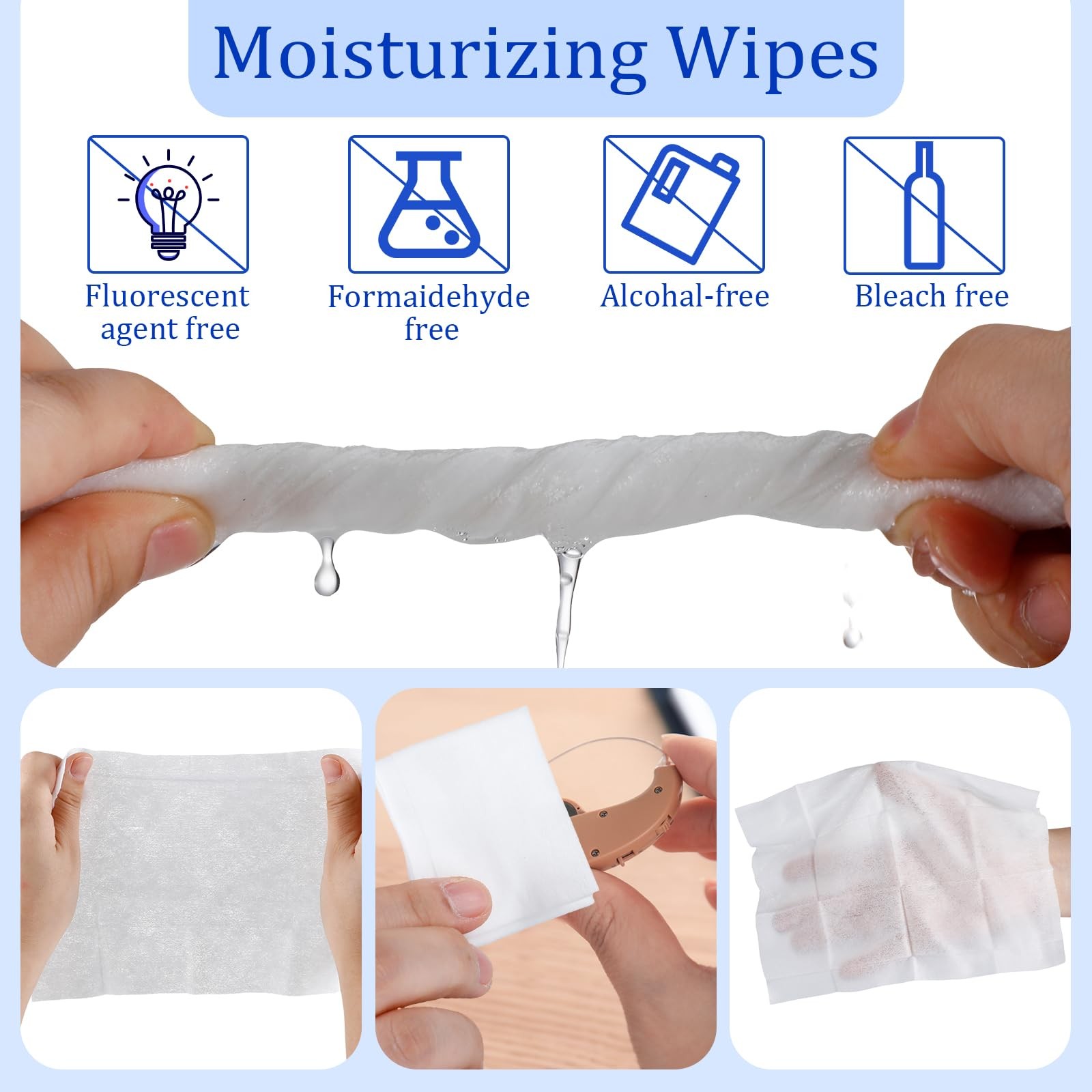 Heigble 250 Counts Hearing Aid Cleaning Wipes 5.51 x 7.87” Hearing Aid Wipes…