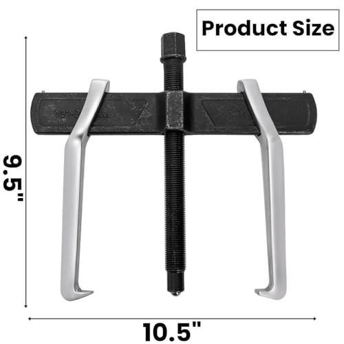 2-Jaw Gear Puller, 10 Inch Two Claws Puller Tool, Adjustable Steel Bearing