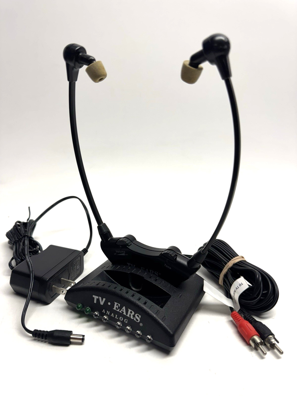 TV Ears 5.0 Analog Headset Model 21502F w/ Transmitter & Adapter