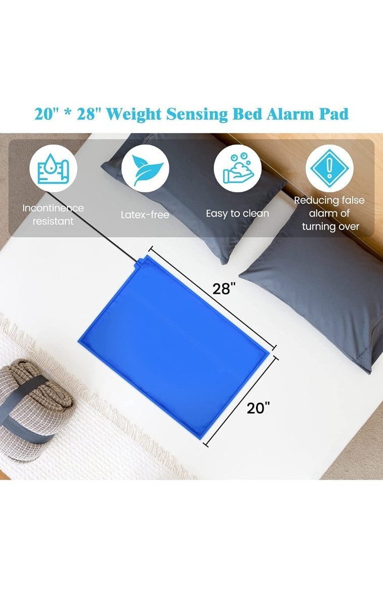 Briidea HOBA-01 Wireless Bed Alarm System, 20″x 28″, NEW!!