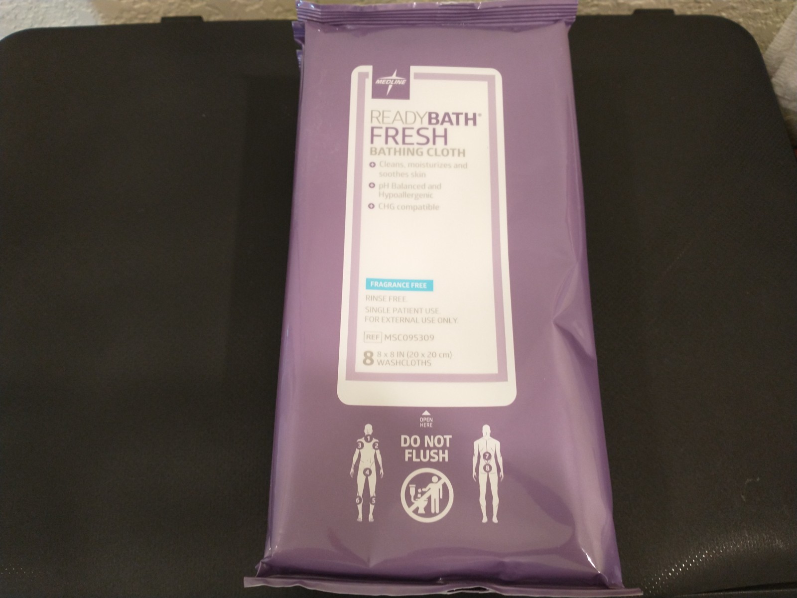 4 Packages, READY BATH FRESH BATHING CLOTH, 32 total,Fragrance Free, EXP. 2/2027