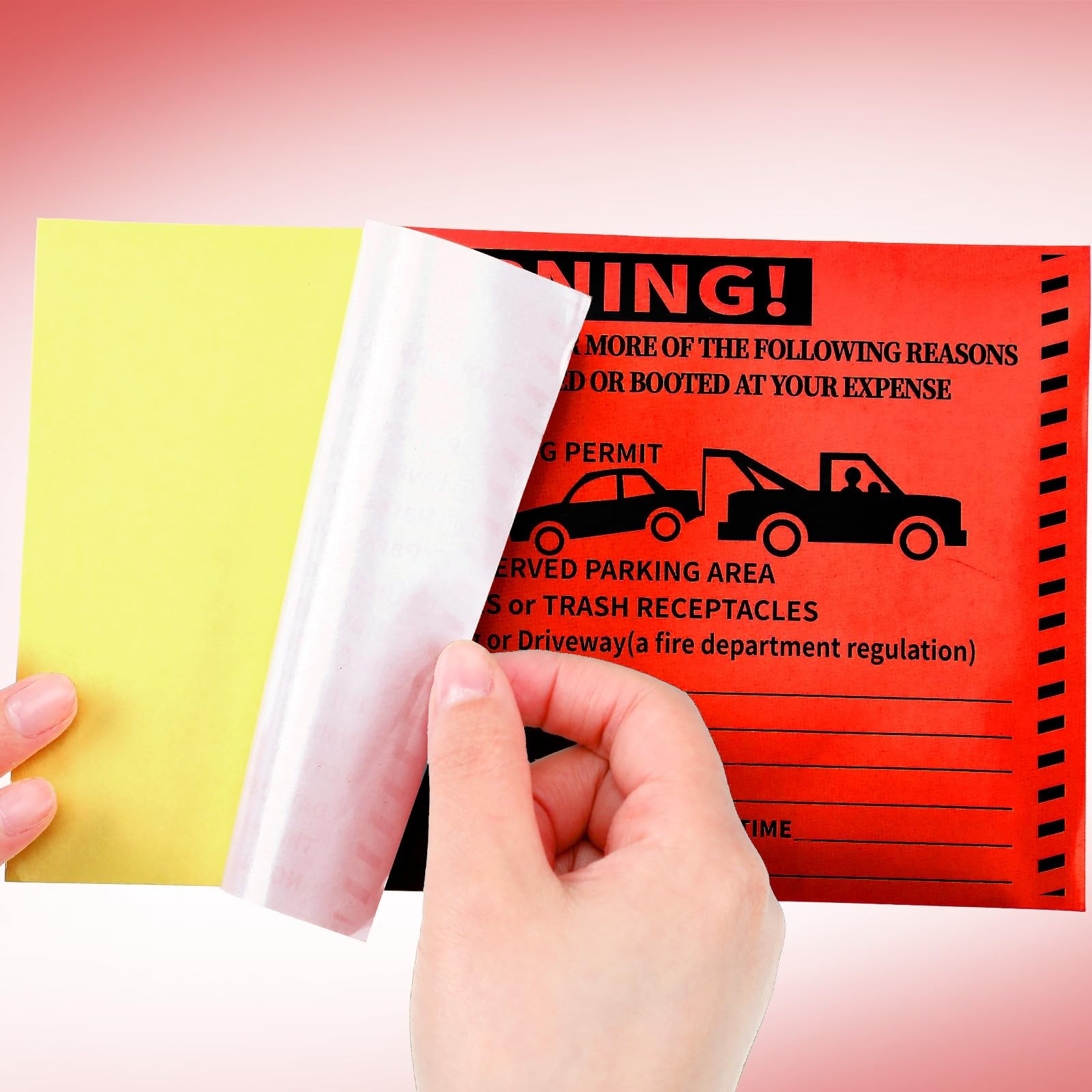 200 Pcs Parking Violation Stickers Tow Away No Parking Warning Stickers Hard …