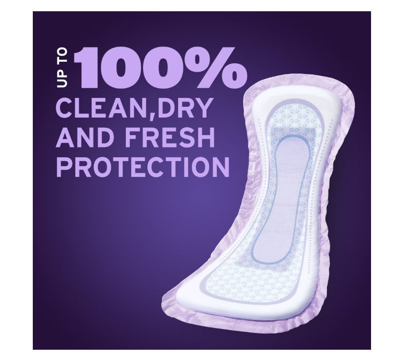 Poise Overnight Incontinence Pads 8 Drop Extra Coverage 72 Count Women