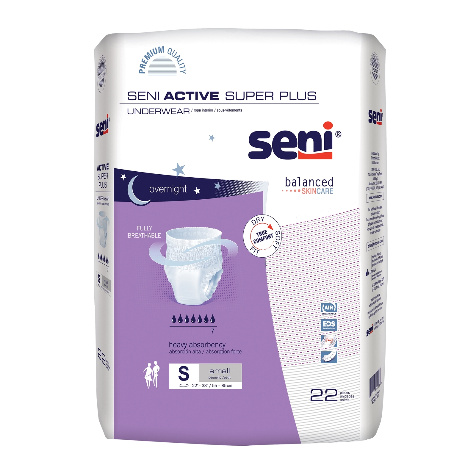 Seni Disposable Underwear Small Heavy 44 Ct
