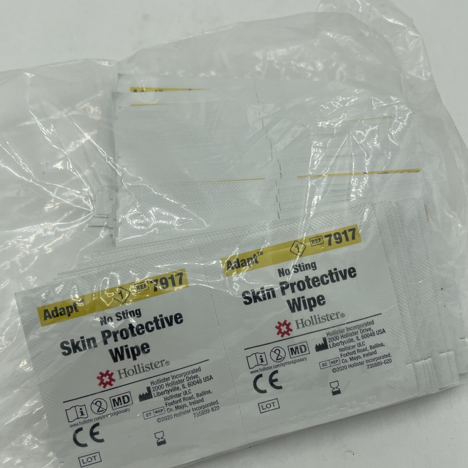 Hollister 7917 Adapt Skin Protective Wipes – No Sting – 100 FRESH Wipes NO BOX