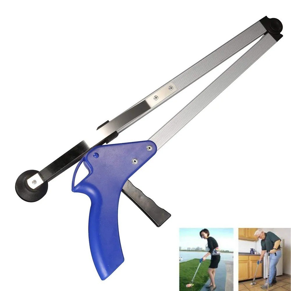 Extra Long Arm Extension Reacher Grabber Easy Reach Pick Up Tool Foldable Garbag