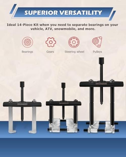14Pcs Bearing Separator Puller Set, Bearings Splitters Puller Tool | Heavy Red