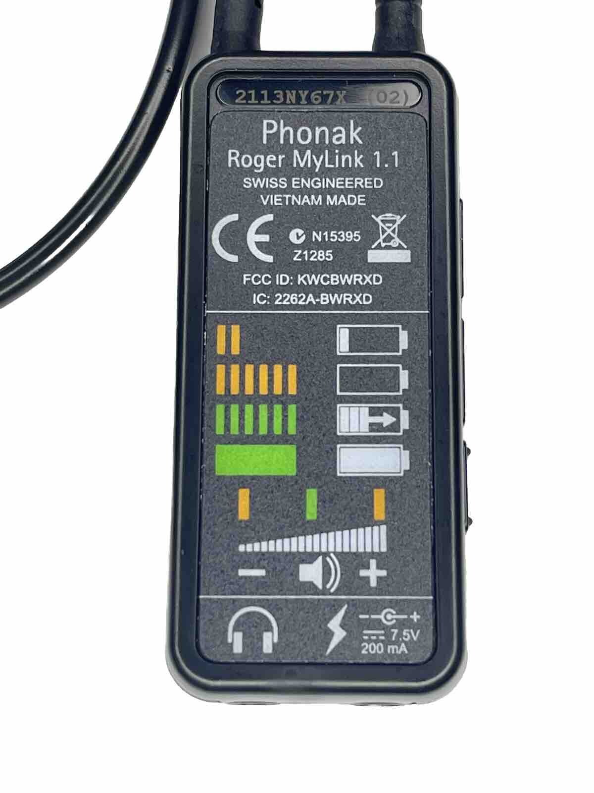 Phonak Roger MyLink Wireless Receiver 052-32198-D02M3 New