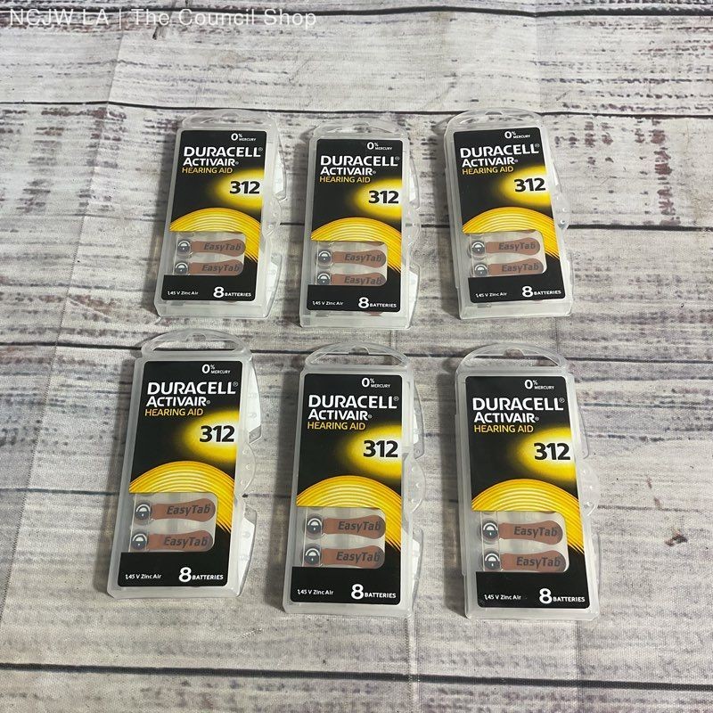 Lot of 48 BRAND NEW Duracell Activair Hearing Aid Battery Size 312 Exp. 2024