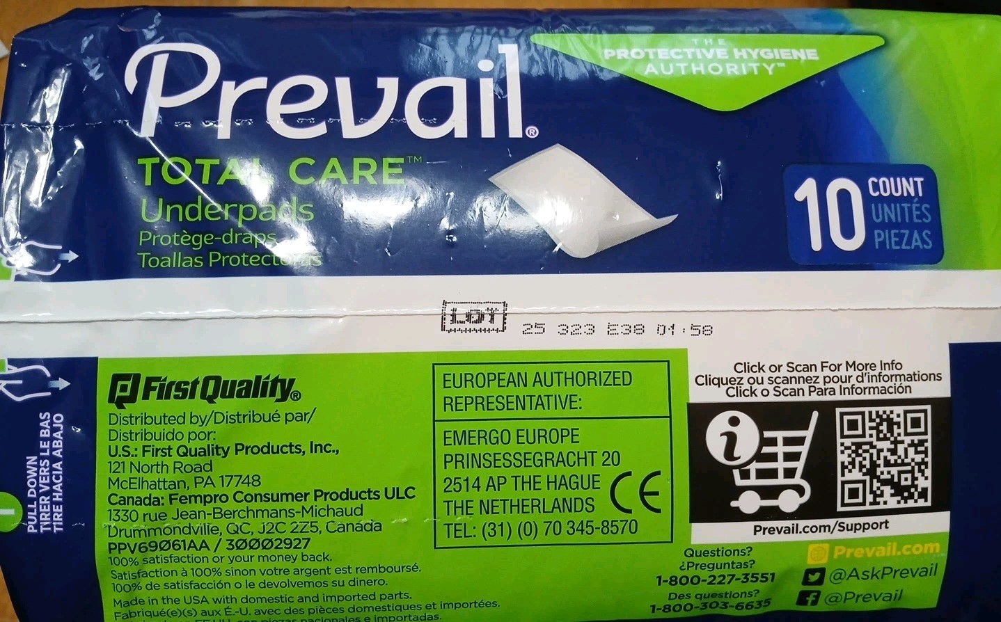 Prevail Underpads, Super Absorbent, XL, 30 X 36 In, 10 count
