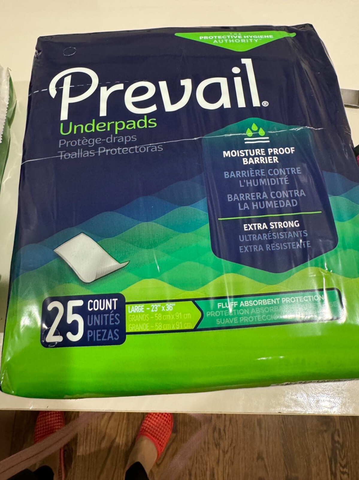 Prevail Total Care Disposable Underpads (23X36″) 25 pads Large Extra Strong –