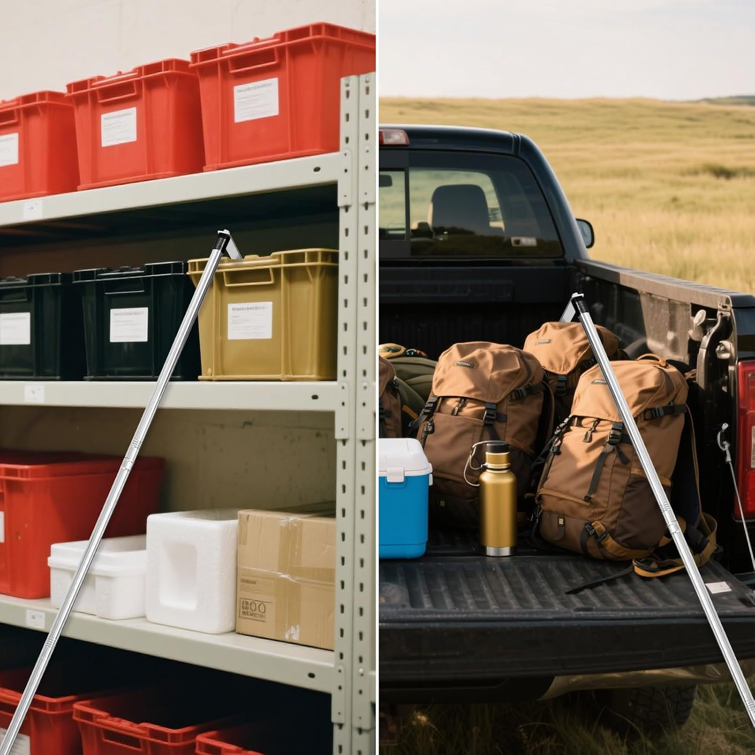 Truck Cargo Grabber – 34-70 Inch Sturdy Pickup Truck Bed Cargo Retrieval Pole, w