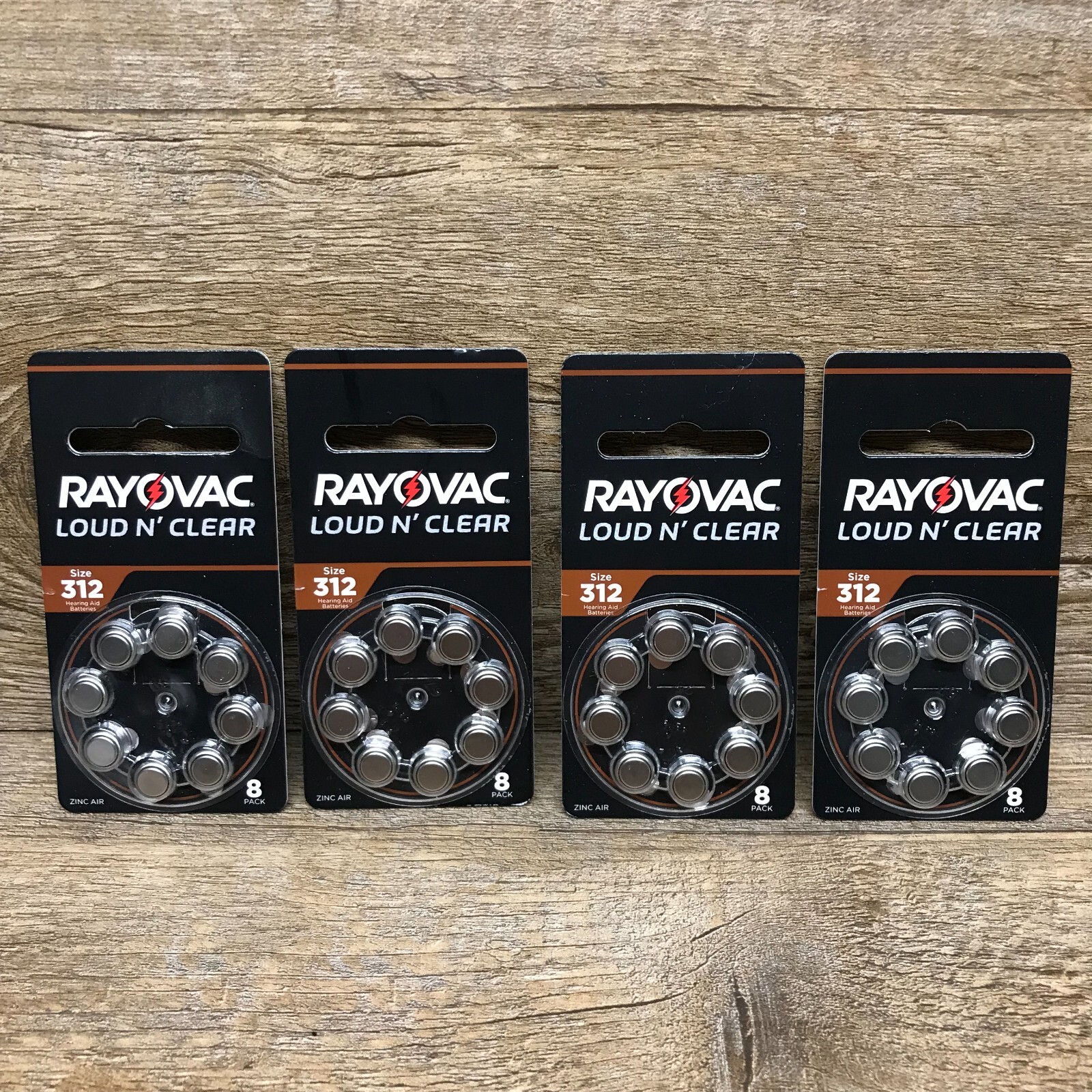 Rayovac Loud N’ Clear 312 Hearing Aid Batteries 8 Pack Of 4 Exp. Dec 2024 New