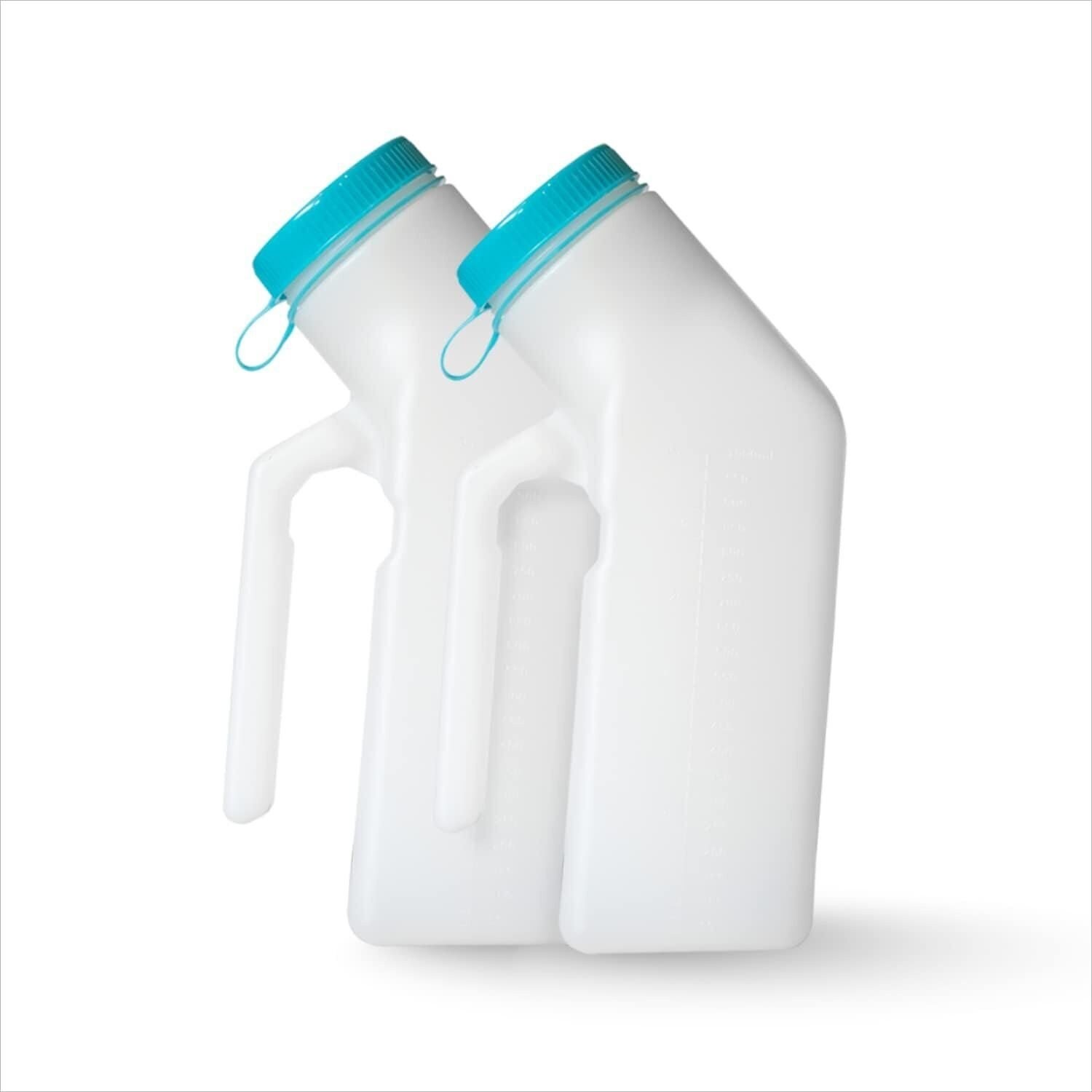 MedVance 1000ml Plastic Portable Urinals for Men, 2 Pack