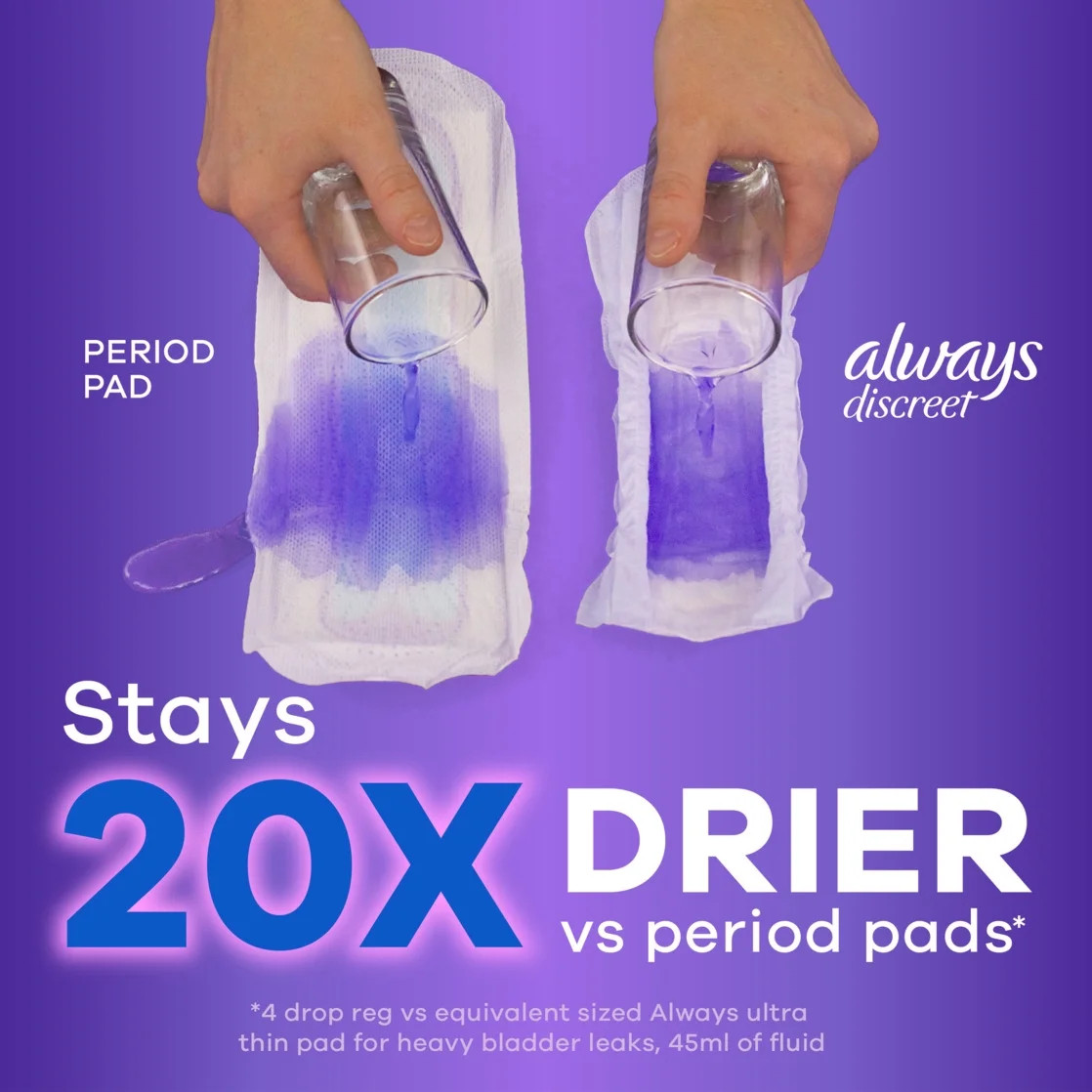 Always Discreet Incontinence Pads , Moderate Absorbency, Long 162ct