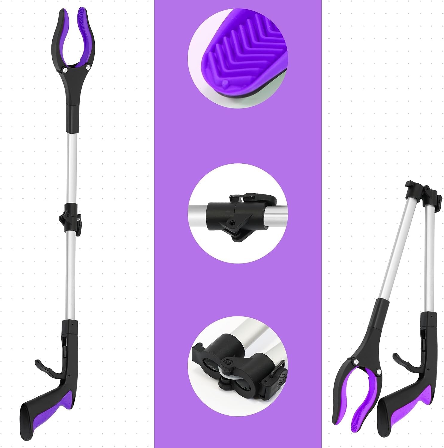 32 inch GrabRunner Heavy Duty(up to 10 lbs) Reacher Grabber Tool with Strong Mag