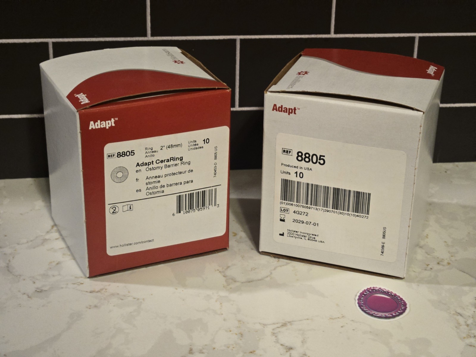 2 Boxes (20 Total) Hollister 8805 Adapt CeraRing Barrier Rings exp 2029