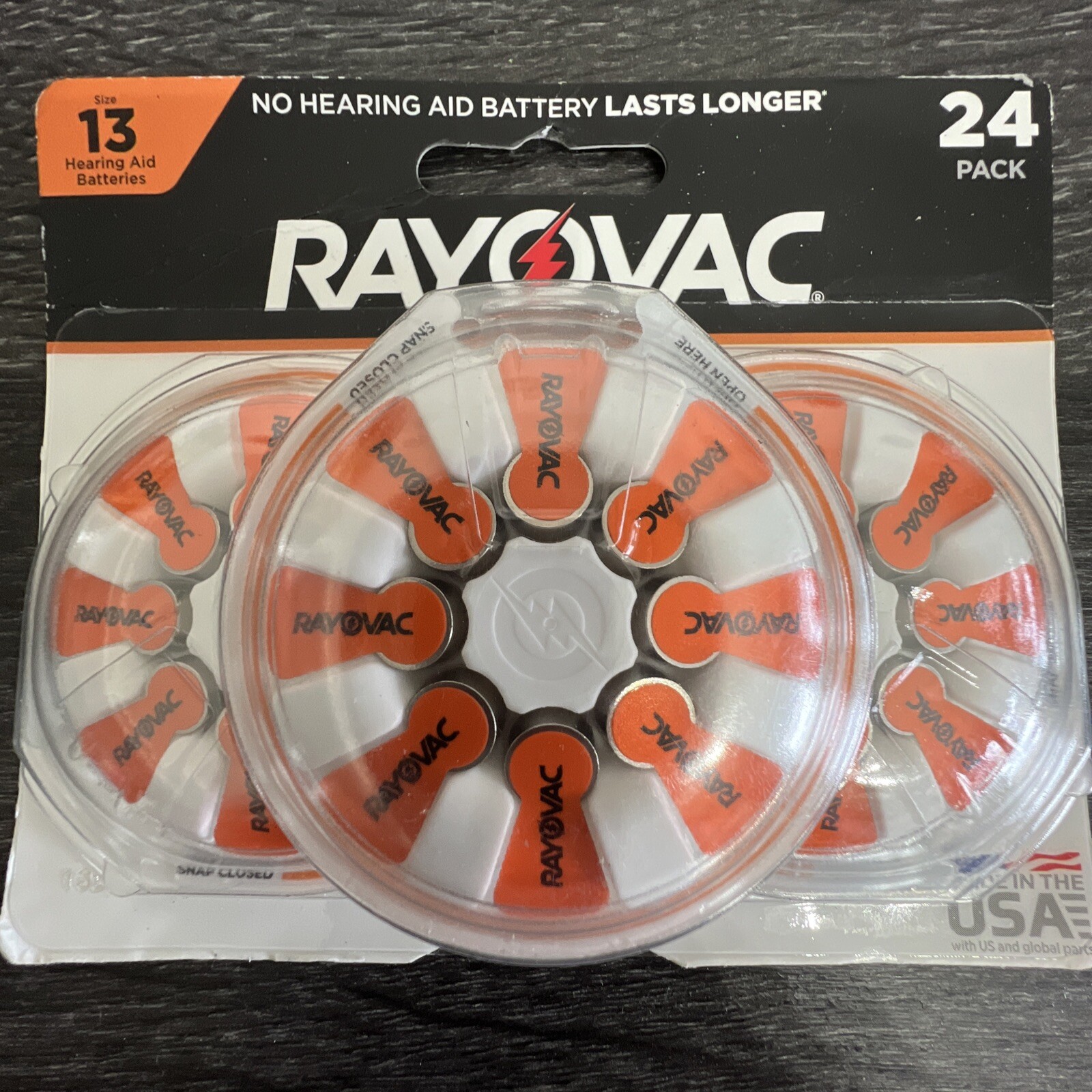 Rayovac Size 13 Hearing Aid Battery – 24pk – Exp 2024 Or Later
