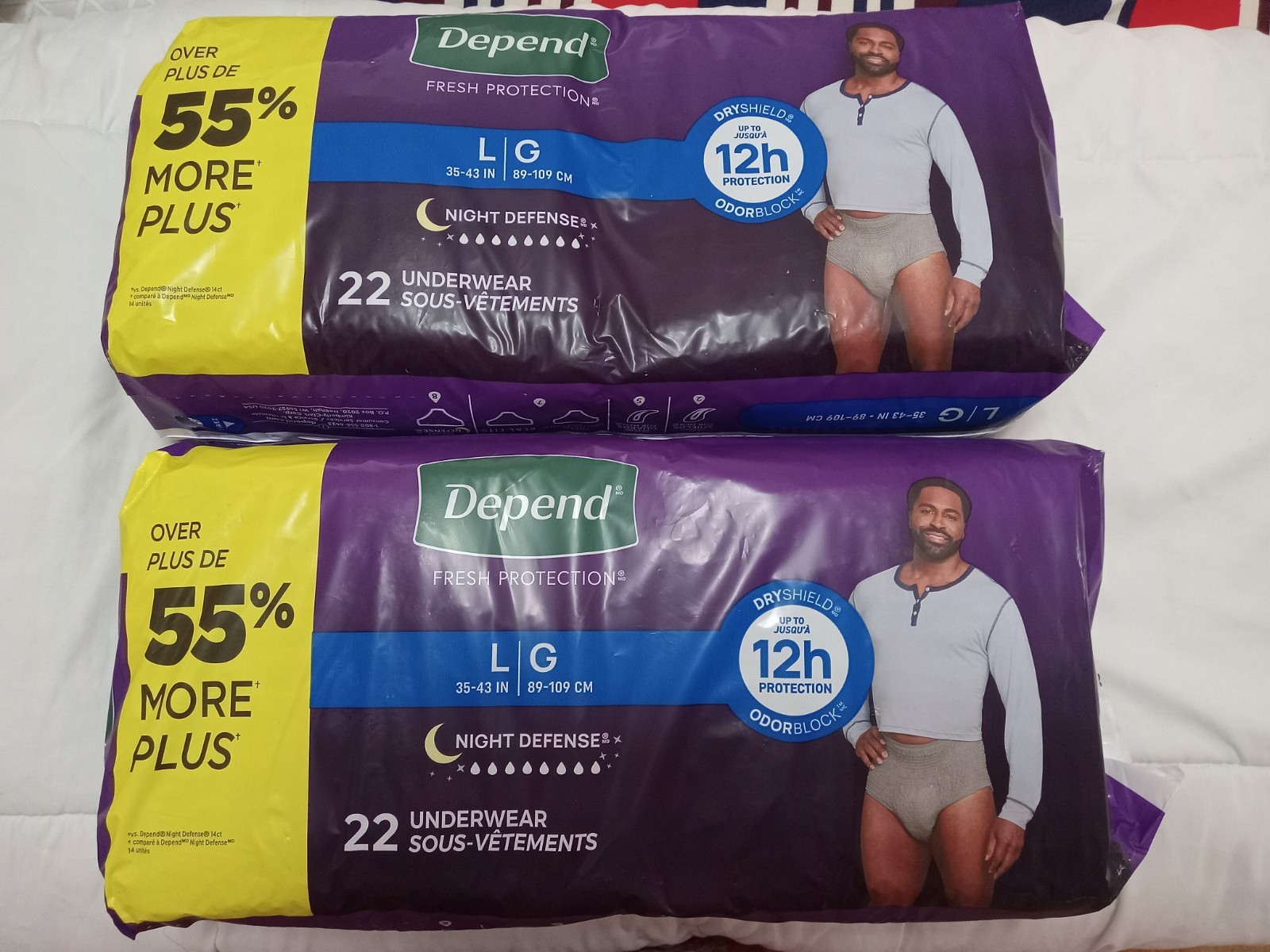 Depends Night Defense Men’s 44 Count Large