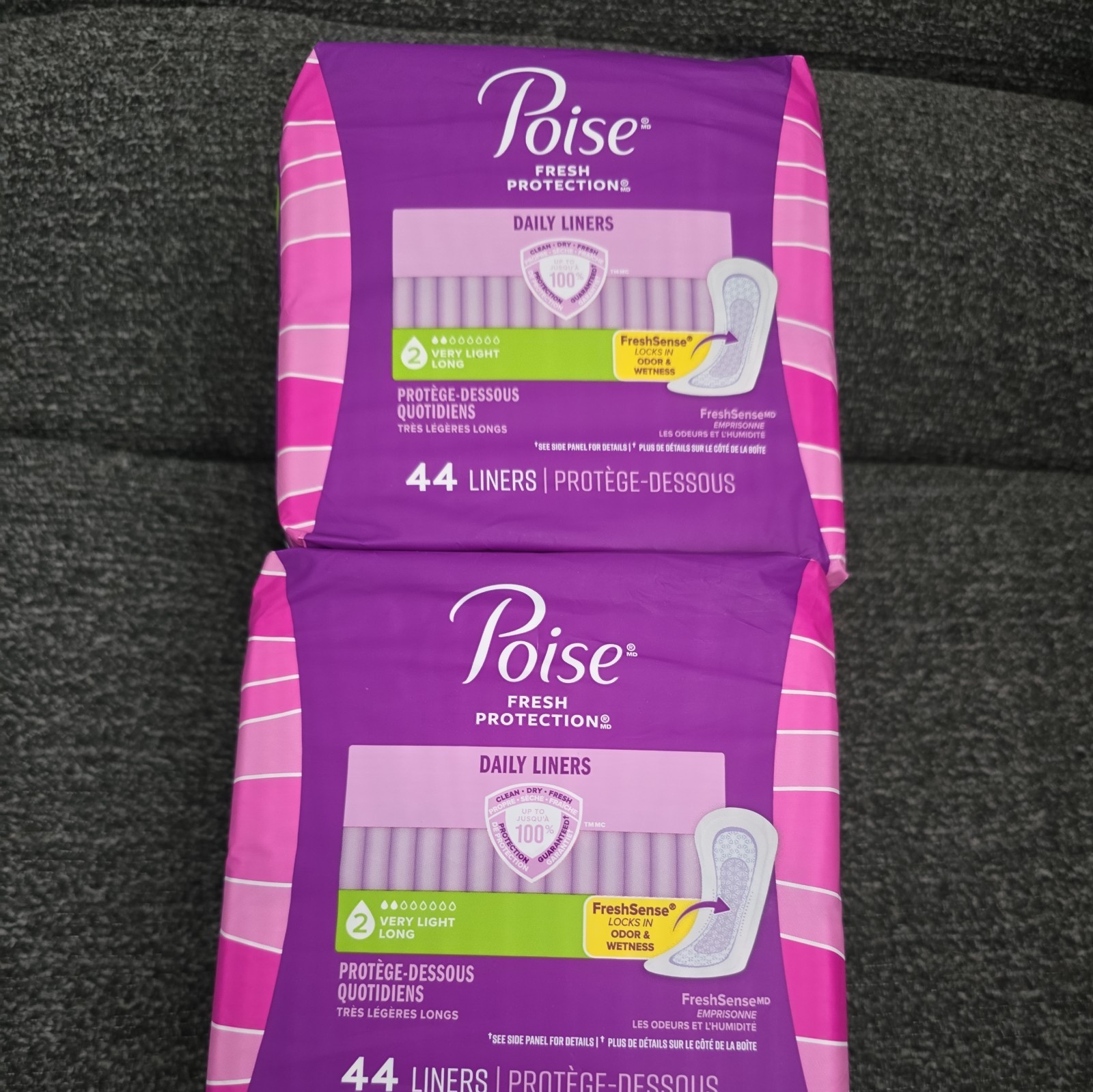 2 Poise Incontinent Pads ~8.5″ L Long Length (44 ct) (C023)