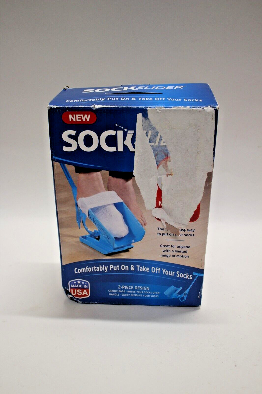 Sock Slider The Easy on, Easy off Sock Aid Kit & Shoe Horn As Seen On TV new