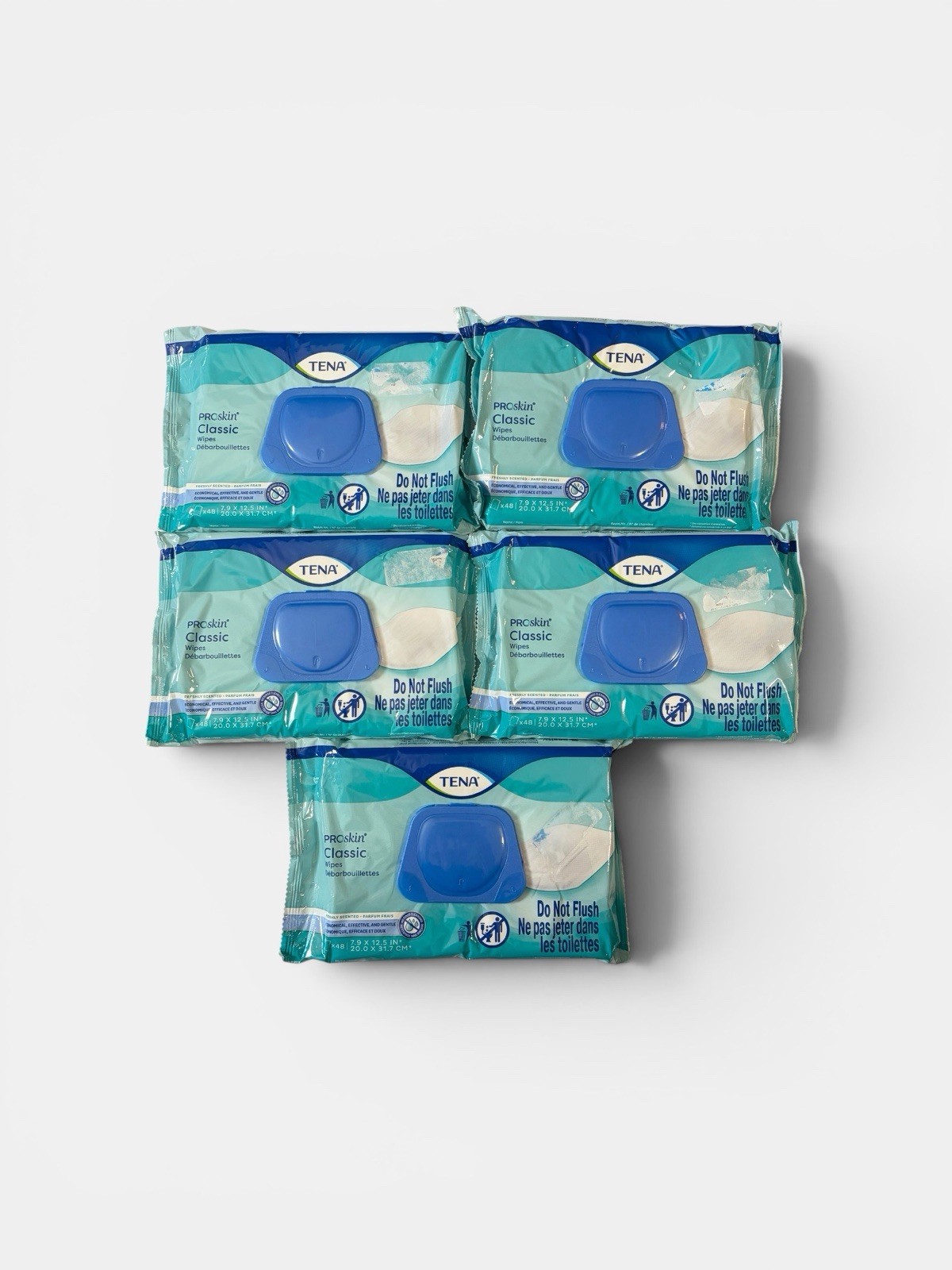 Tena Proskin Classic Adult Wipes, 48 Count – Pack of 5