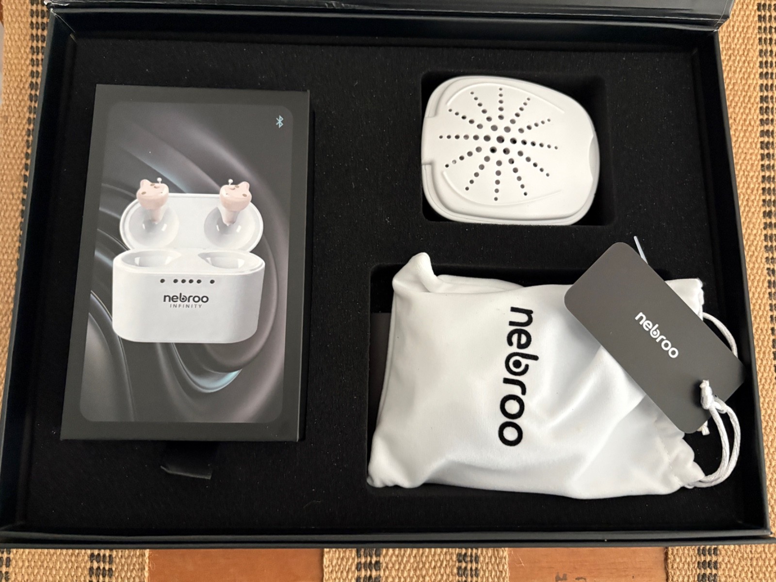 Nebroo Infinity CIC Rechargeable Hearing Aids Both Ears, Charging Case