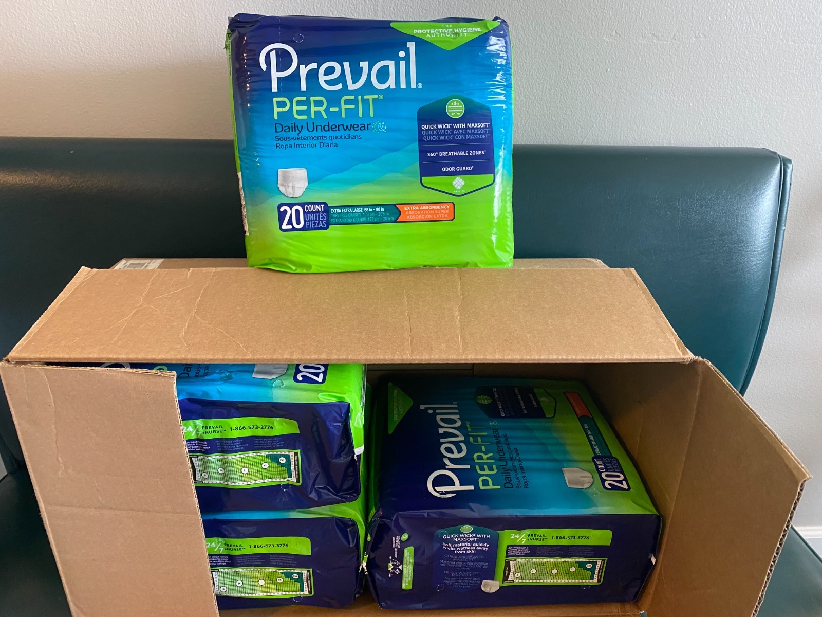 BEST DEAL Adult Diapers XXL/Max Absorbency Prevail 80CT Cheapest New Disposable