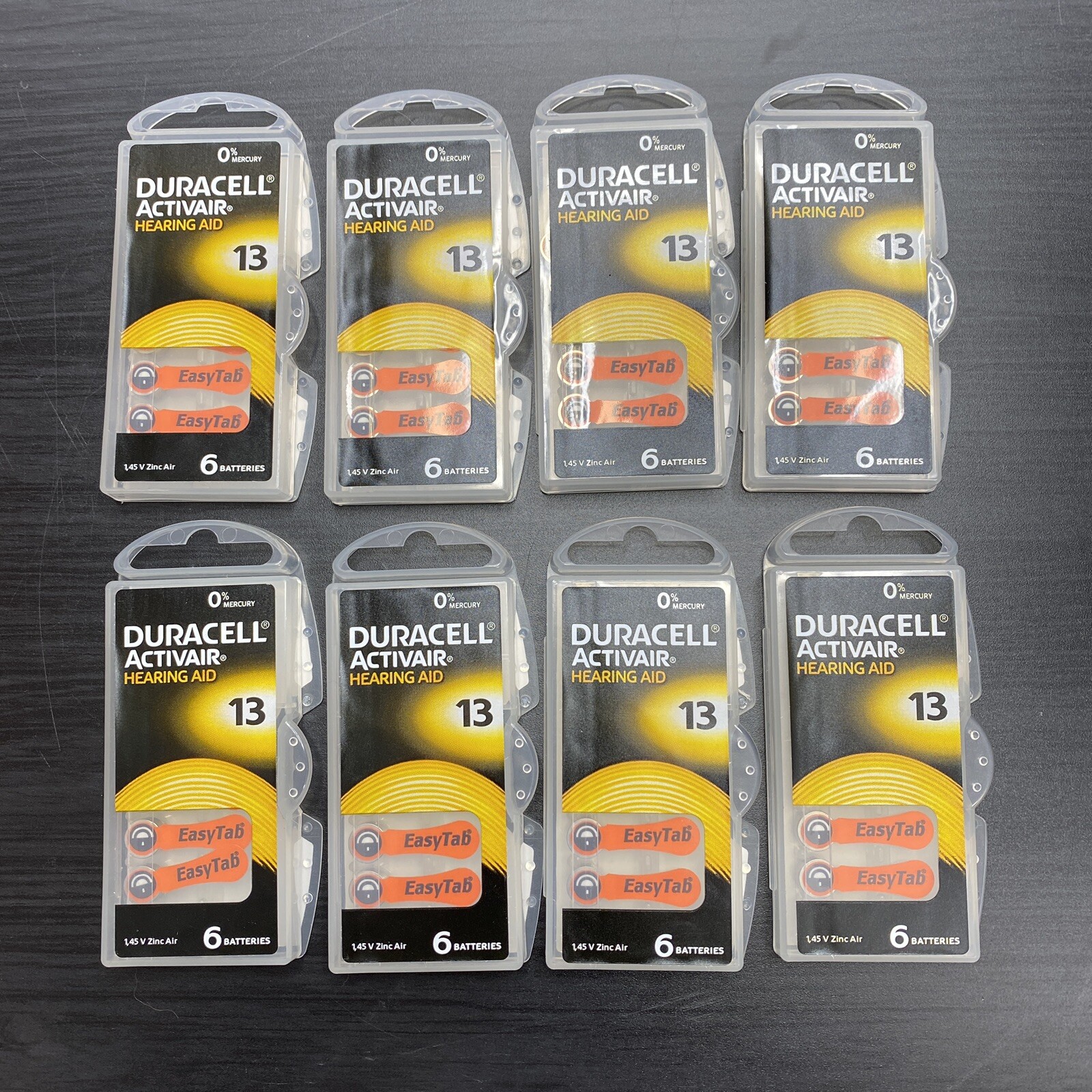 Duracell Activair Hearing Aid Batteries: Size 13 (48 Batteries) Fresh Exp:2023