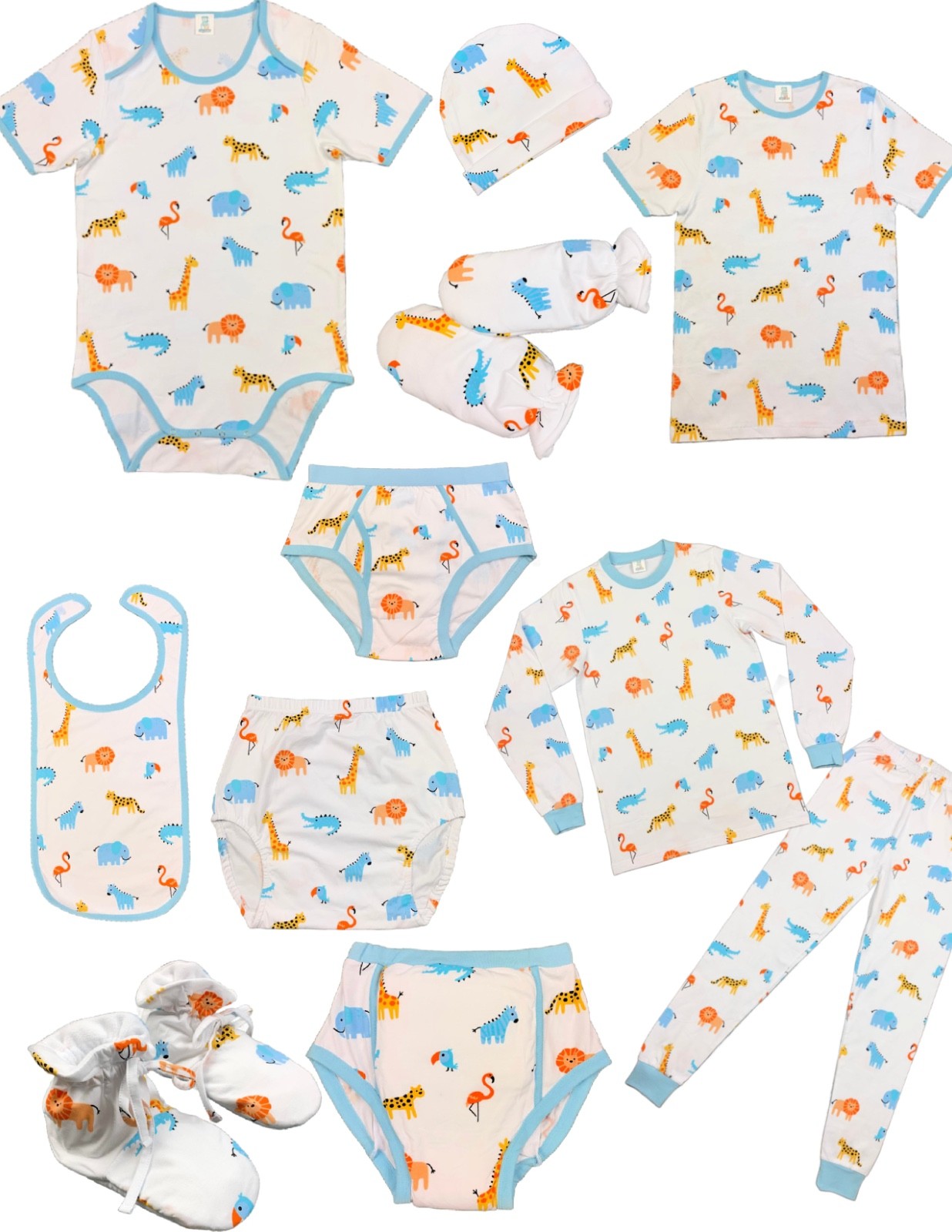 Adult diaper cover Jungle Animals baby print