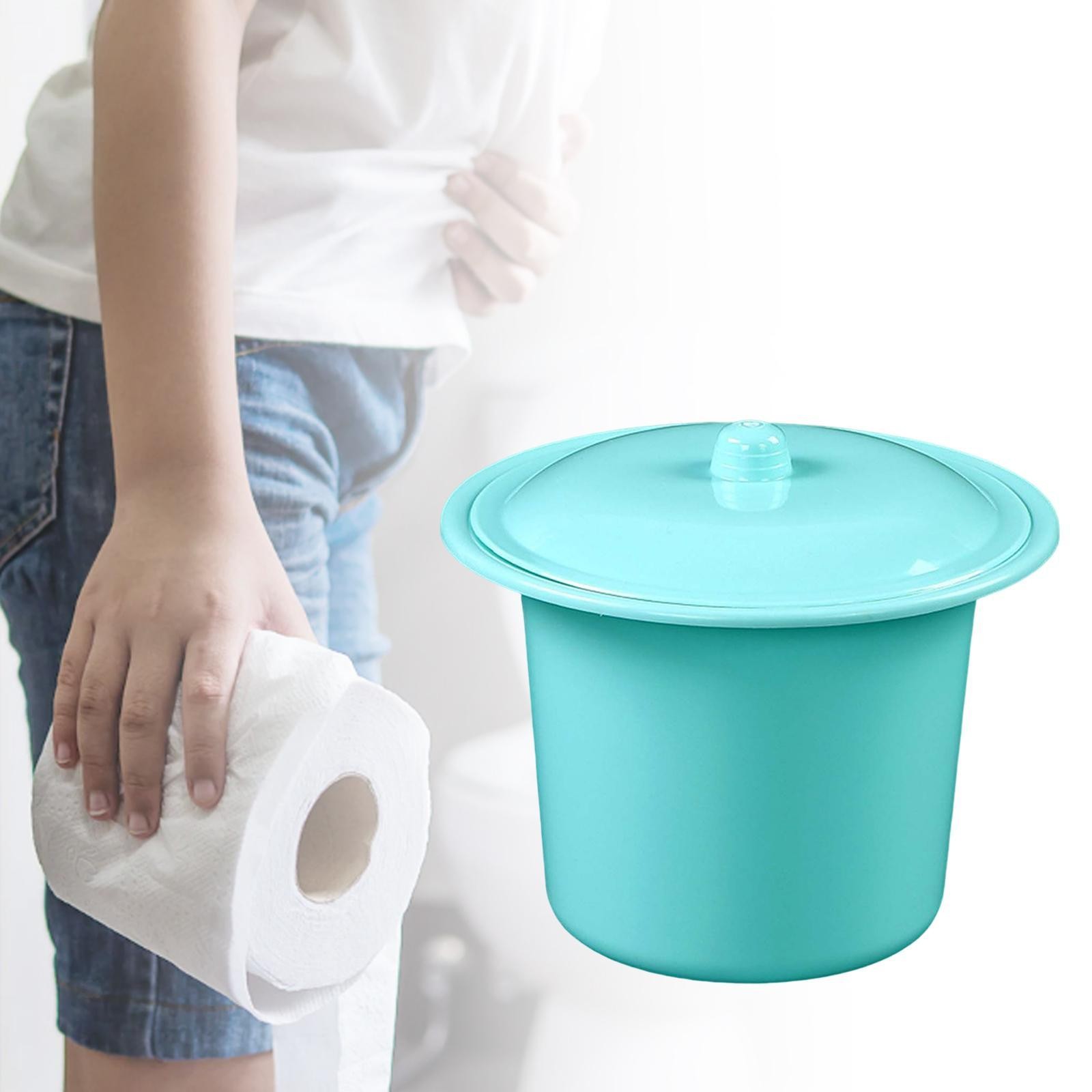 Portable Spittoon with Lid Lightweight PP Splashproof Compact Mobile Toilet