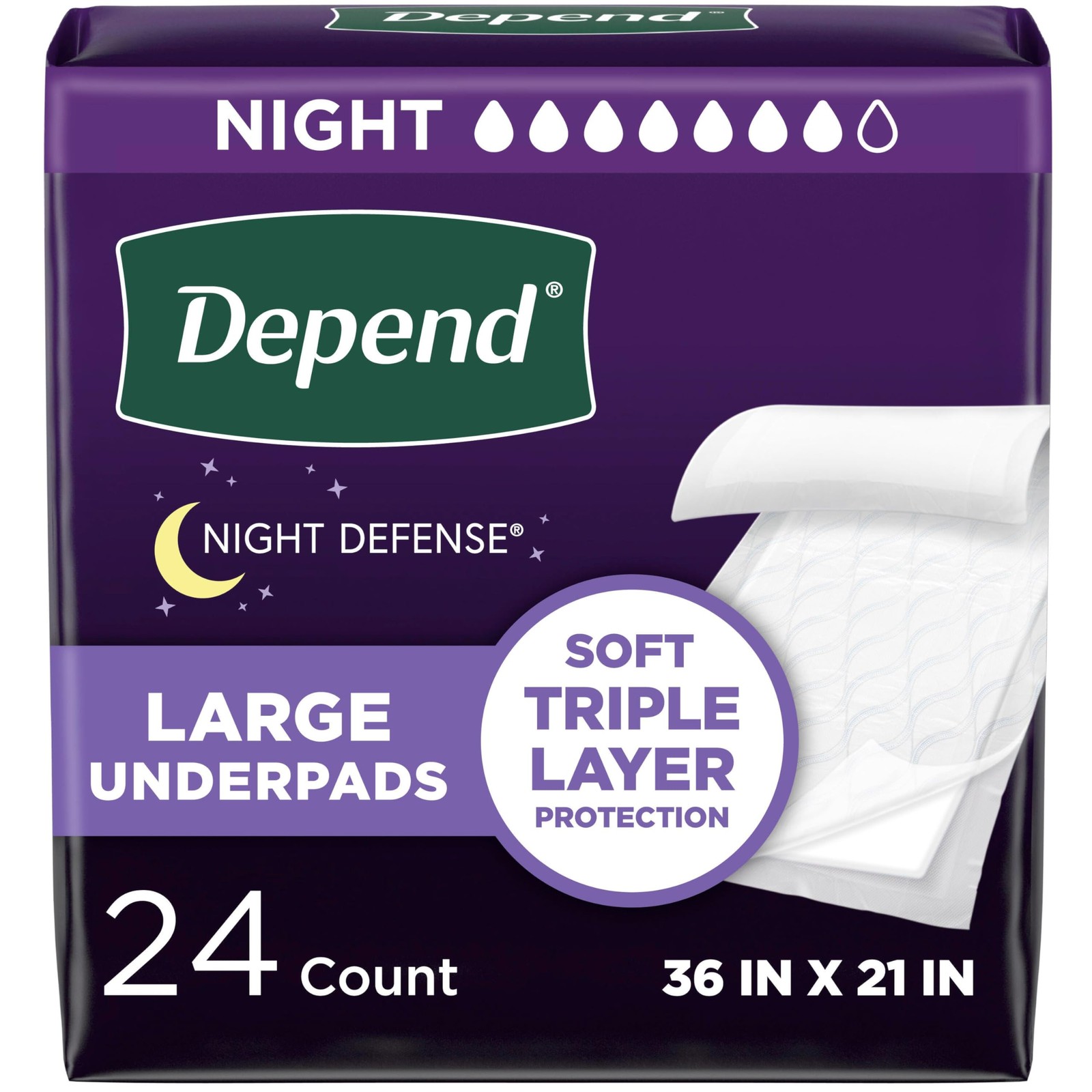 Depend Underpads, Disposable Incontinence Bed Pads for Adults, Slip Resistant…