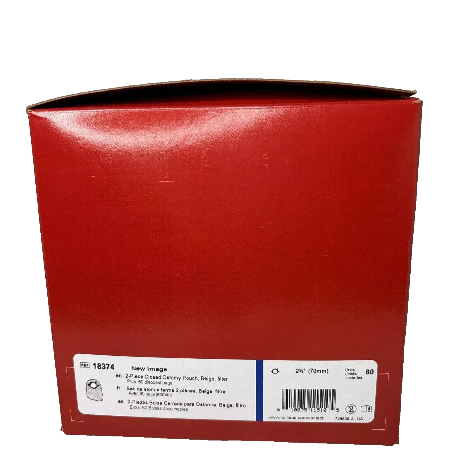60 Hollister 18374 New Image Closed Ostomy Pouch 2 3/4″ Exp 2029