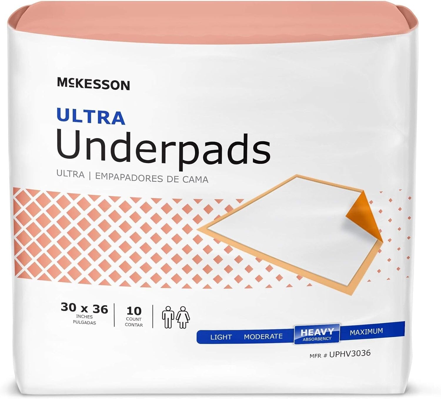 McKesson Ultra Underpad, 30 x 36 Inch, Disposable, Heavy Absorbency, 100ct