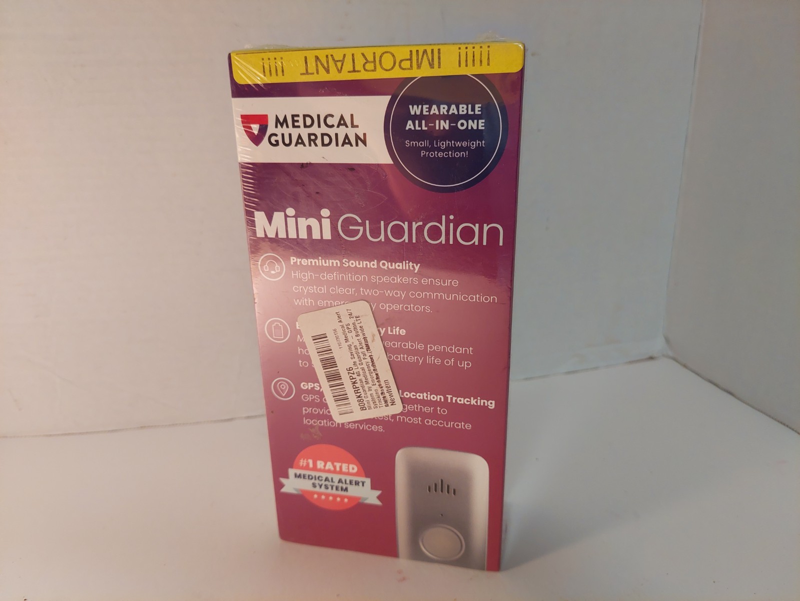 Medical Guardian Mini Guardian Medical Alert System Wearable All In One Sealed