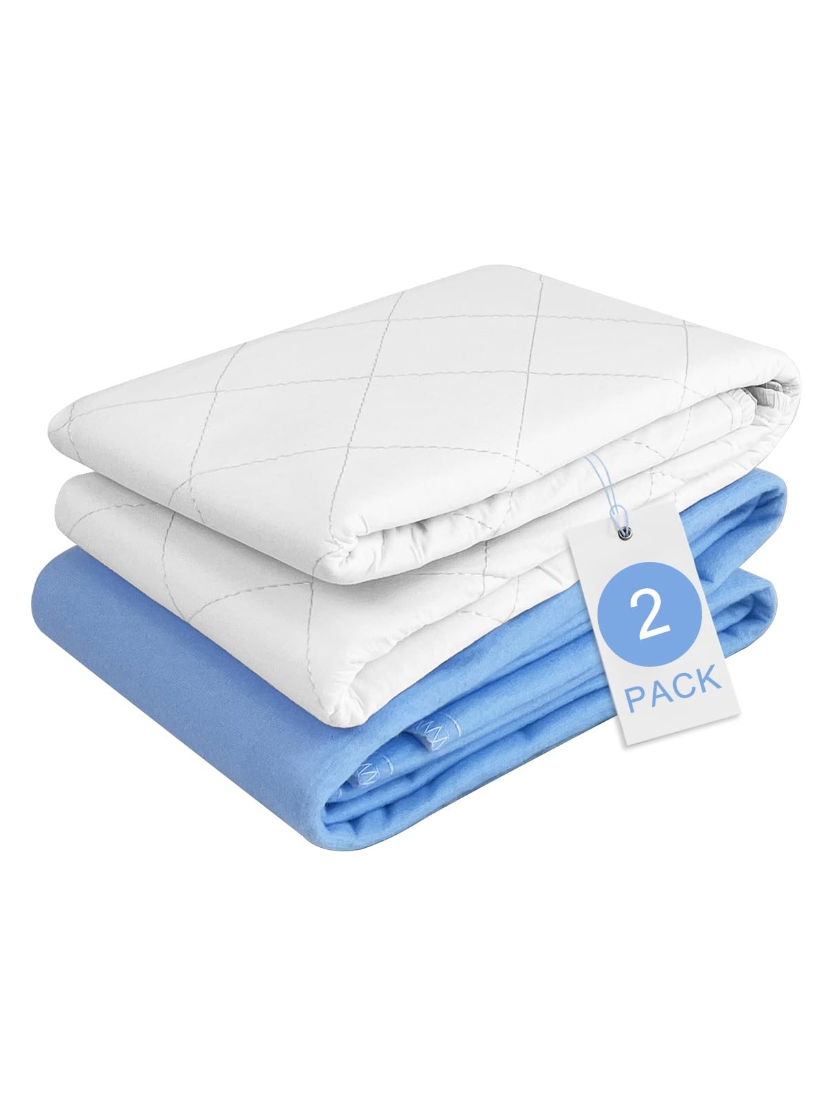 Washable Bed Pads for Adults XXL 34″ X 52″ (2 Pack), Reusable Incontinence Pa…