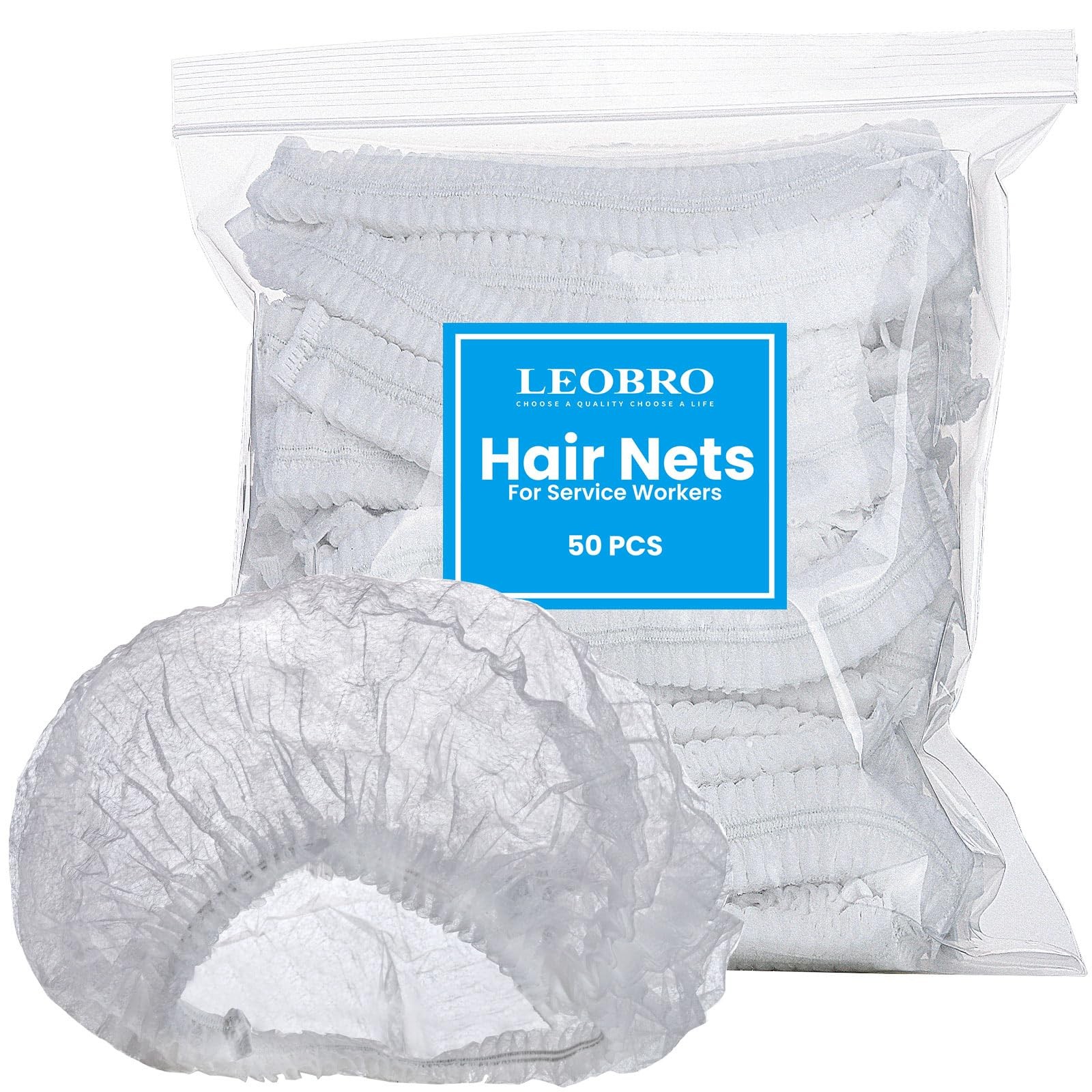 Hair Net, Hair Nets for Food Service Workers, 50PCS Hairnets for Foodservice,…