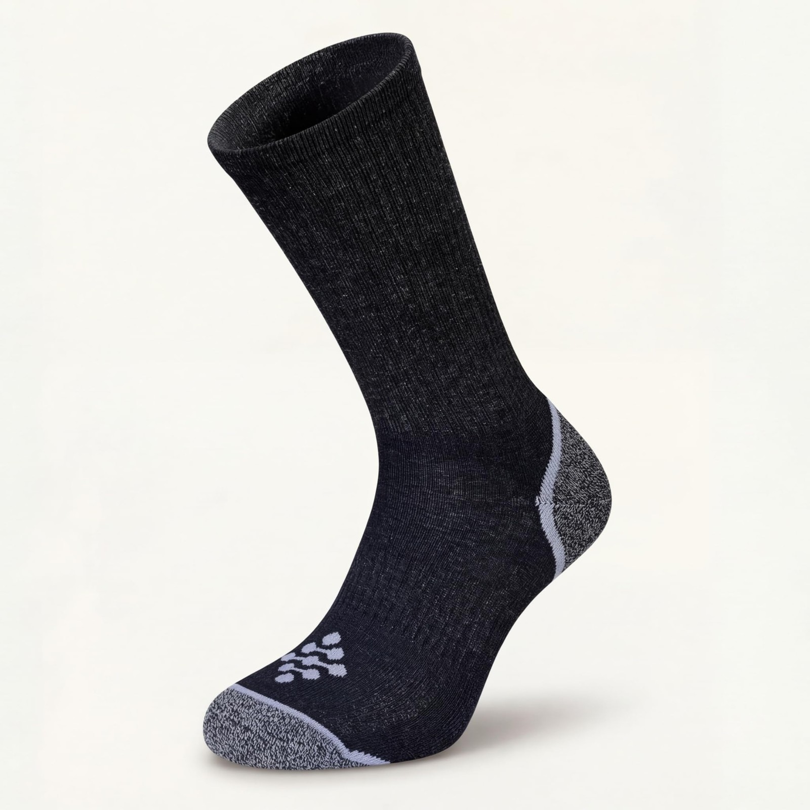 True Energy Men’s Crew Socks, Athletic Basketball Socks with 3X-Small, Black